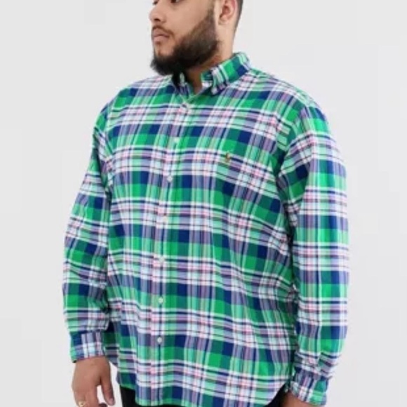 NWT Ralph Lauren Plaid Button-Down Shirt Size 4XB/4TG​​​ - Picture 2 of 10